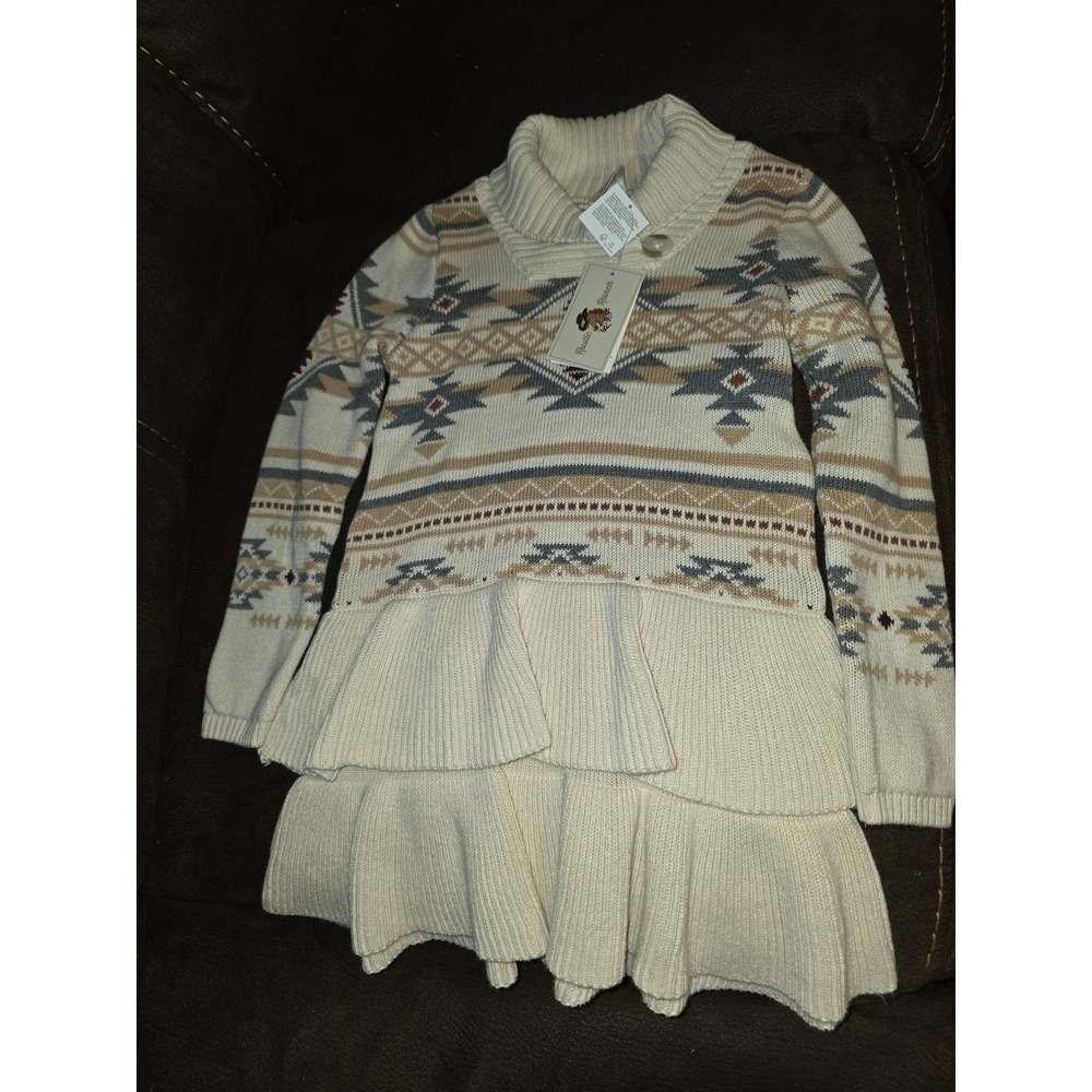 Gymboree rustic ranch fair isle sweater dress size 4t nwt